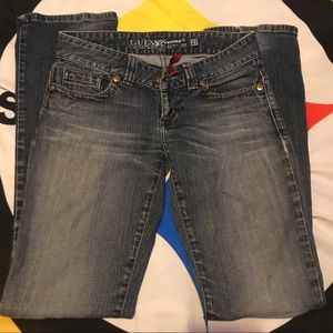 Distressed Guess Bootcut Jeans